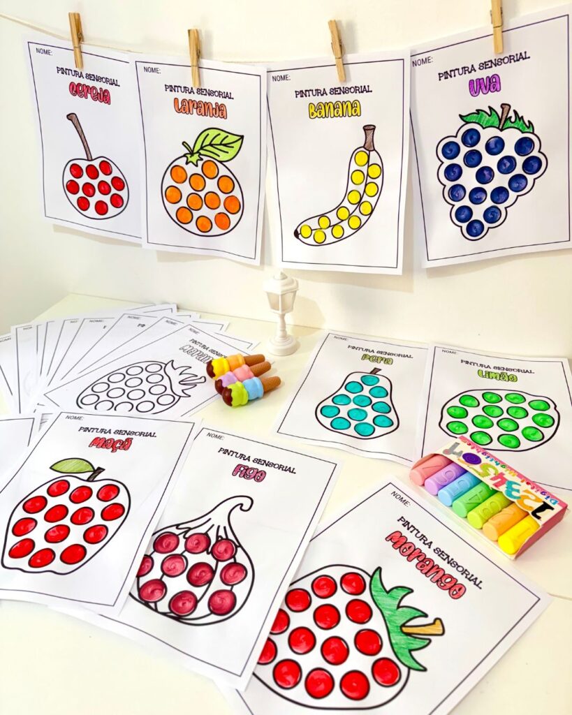 Pintura Sensorial “Frutas” – Pedagogia Produtiva