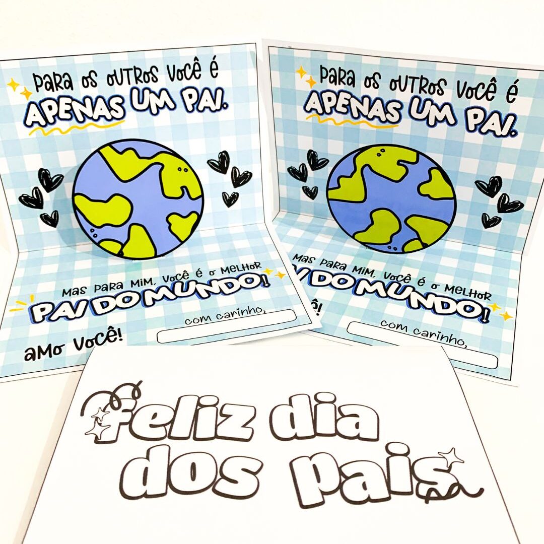 Cartão Dia dos Pais - Melhor Pai do Mundo