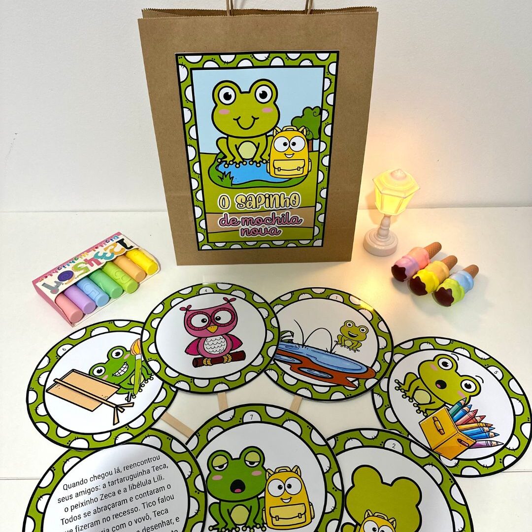 Sacola “O Sapinho de Mochila Nova”