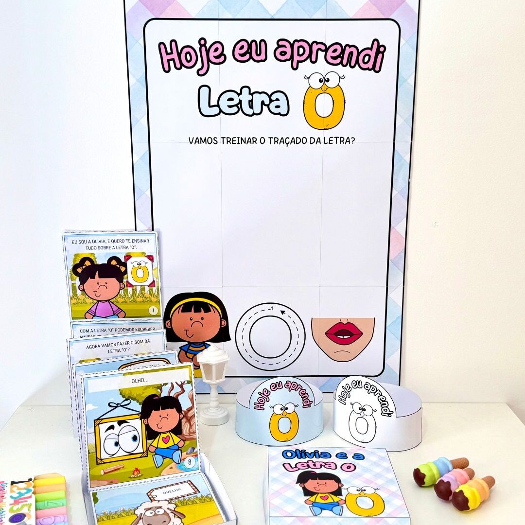 História na Caixa e Cartaz Letra “O”