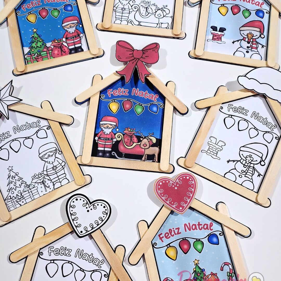 Cenário de Natal com Palitos