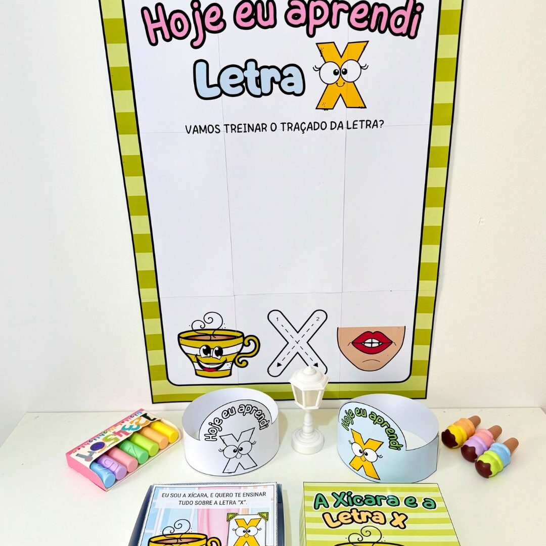 História na Caixa e Cartaz Letra “X”