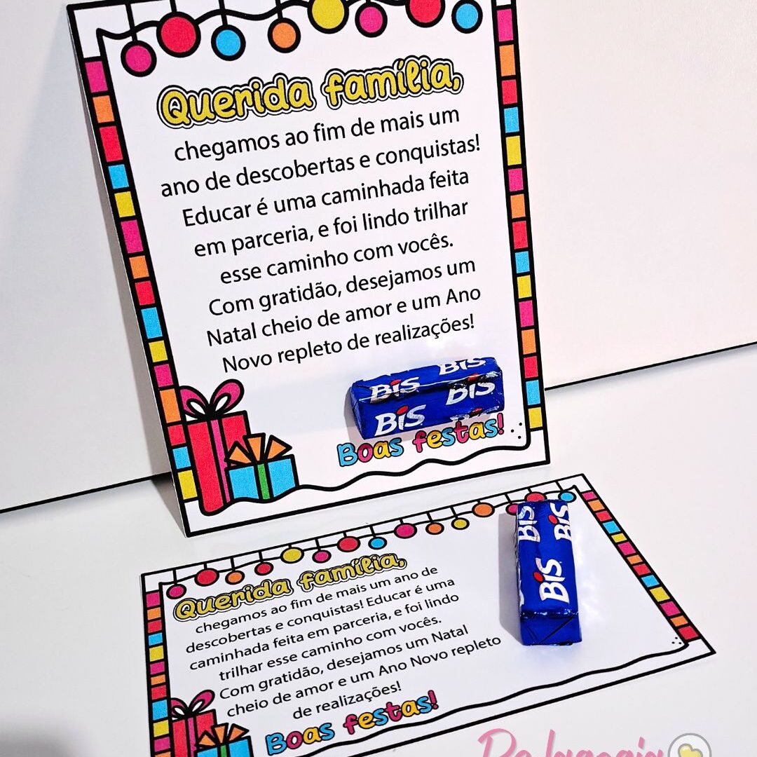 Cartão “Querida Família - Boas Festas”