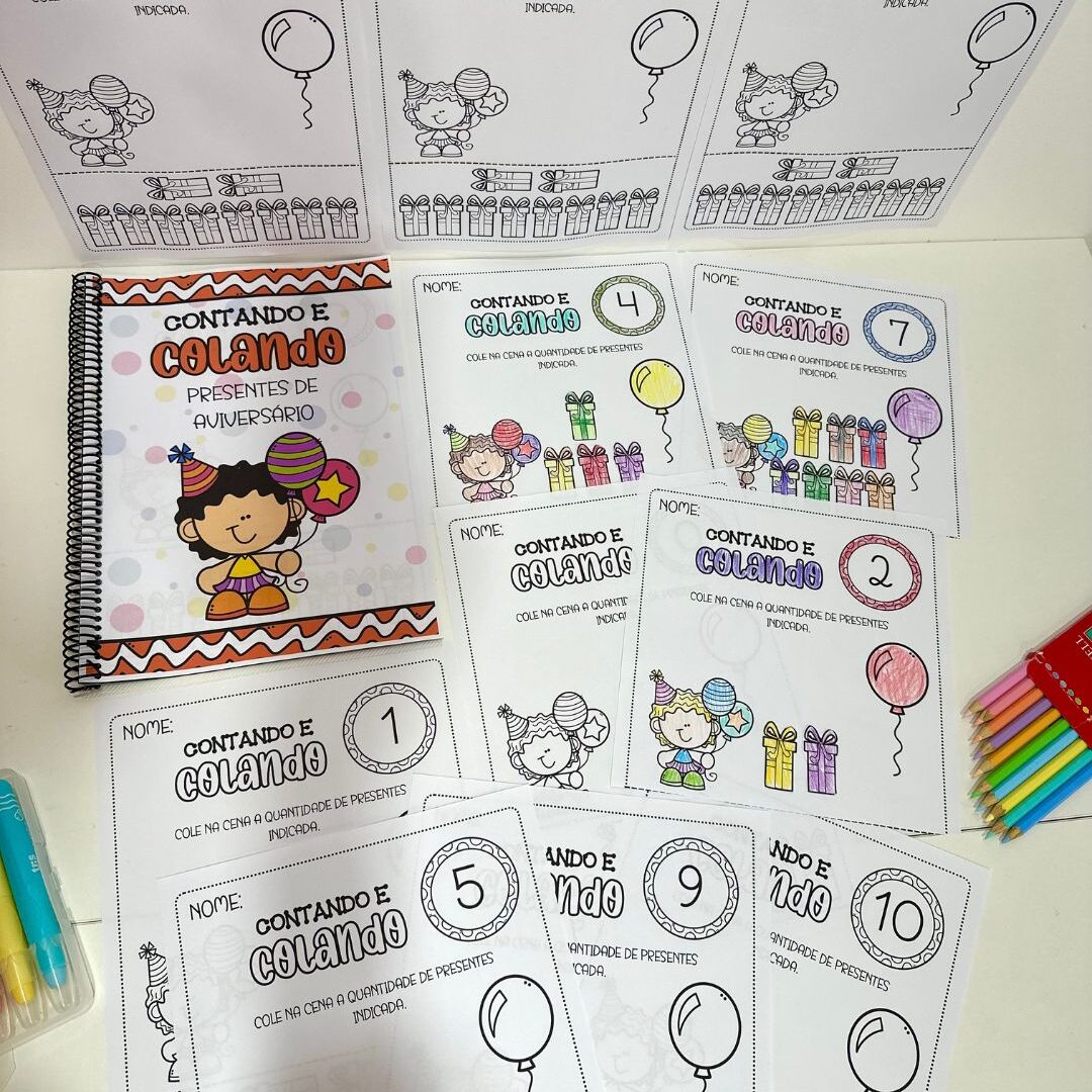 Contando e Colando - Presente de Aniversário