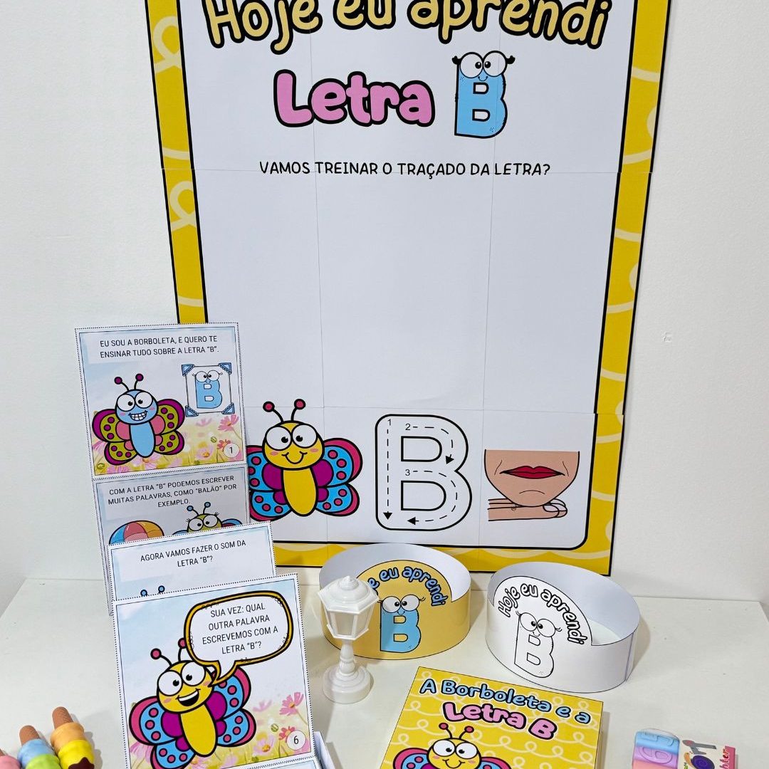 Kit História na Caixa e Cartaz Letra “B”