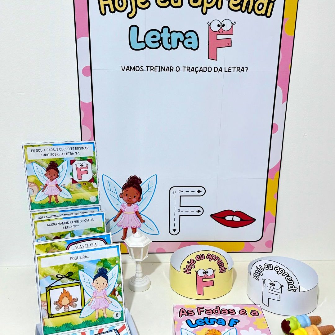 História na Caixa e Cartaz Letra “F”