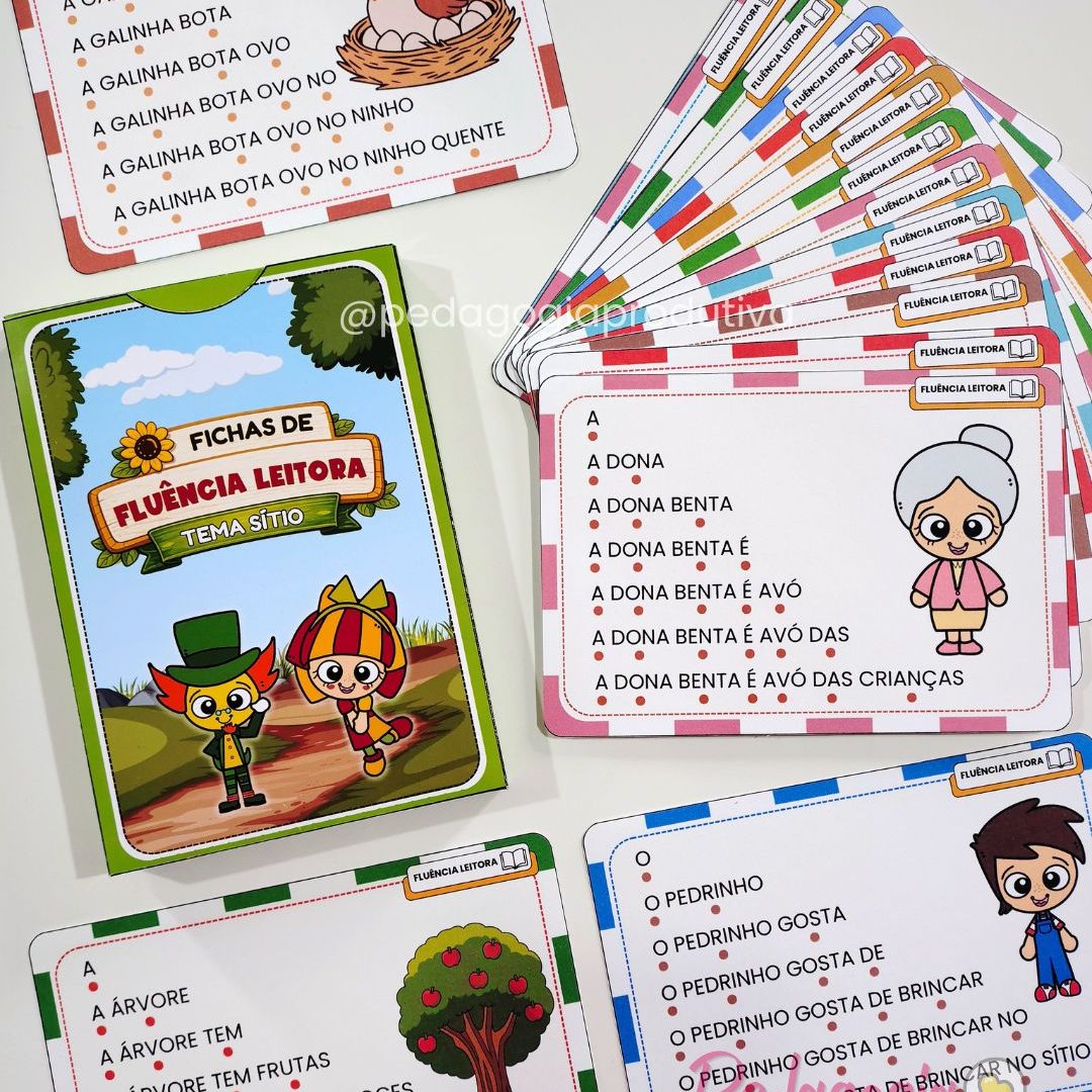 Fichas de Fluência Leitora - Tema Sítio