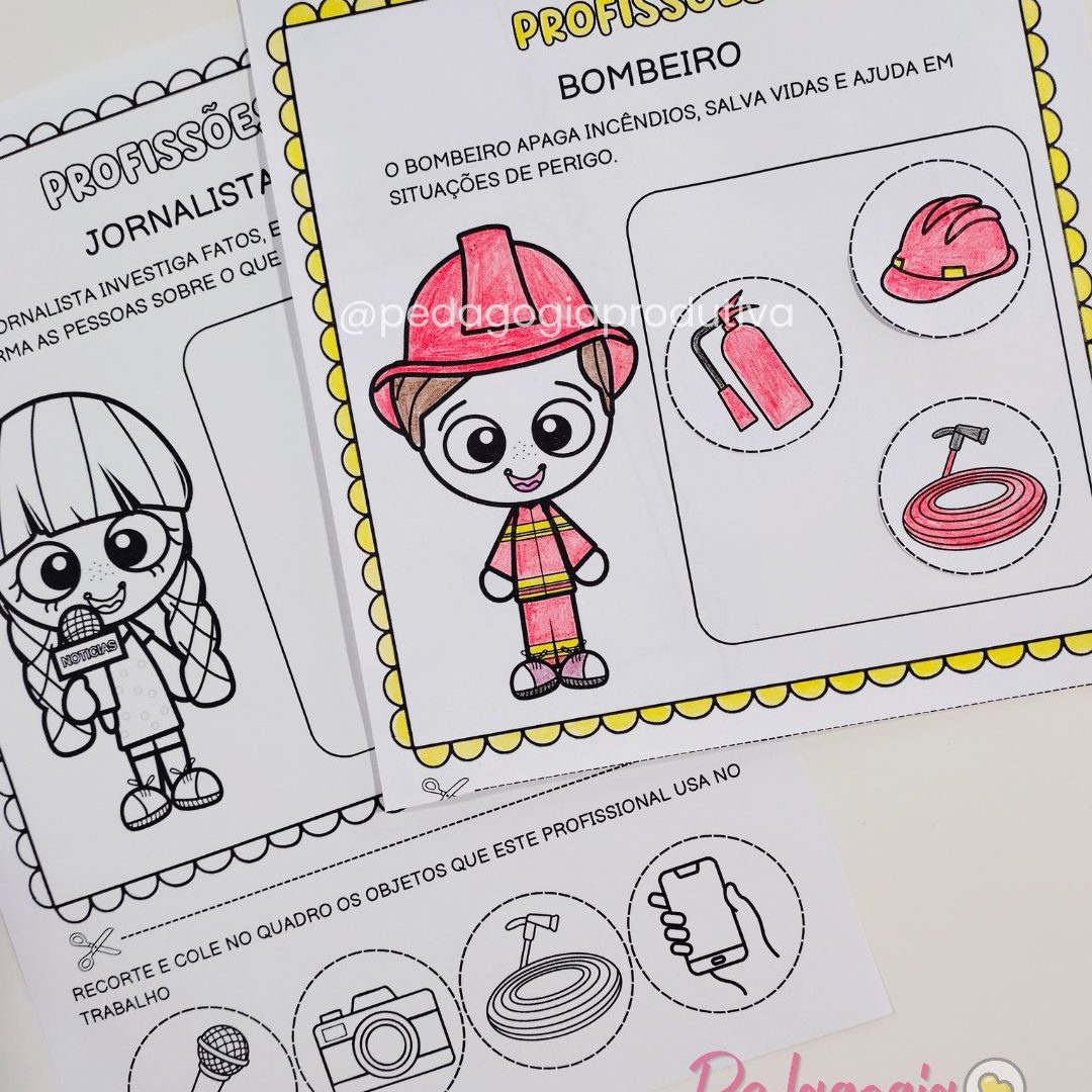 Profissões - Recorte e Cole